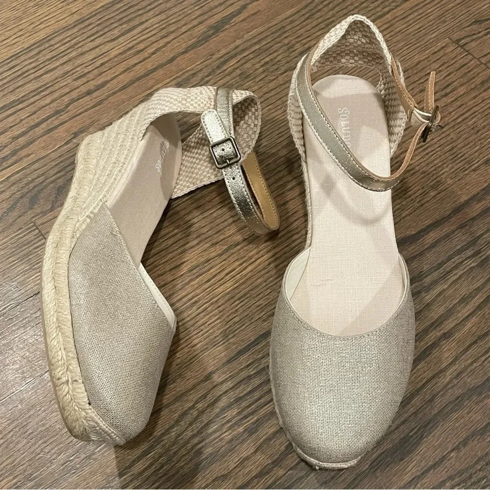 NEW Soludos Closed-toe Midwedge Linen Espadrille Women’s 10